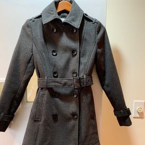 New York & Company Double Breasted lined Fall Winter Trench Coat XS like new